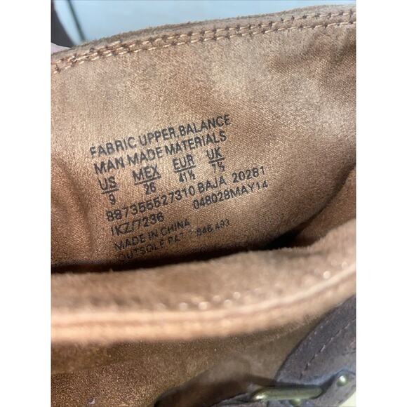 Bongo Brown Faux Suede Brass Hardware Ankle Western Baja Boots Size 9 - Picture 10 of 10